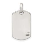 Sterling Silver Antiqued Chain Inlay Cross Dog Tag - Image 3