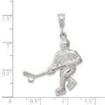 Sterling Silver Hockey Player Charm - Image 3