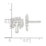 Sterling Silver E-Coating Polished Tree Post Earrings - Image 4