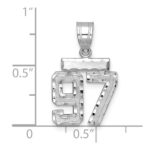 14kw Small Brushed Diamond-cut Number 97 Charm - Image 2