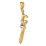 10k & Rhodium 3-D Pipe Wrench Charm - Image 5