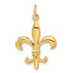 10k Solid Fleur de Lis 3-D Charm - Image 4