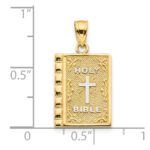 10K w/Rhodium Holy Bible Charm - Image 3