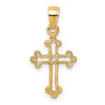 10k Small CZ Cross Pendant - Image 4