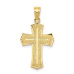 10K Passion Cross W/ JESUS Reversible Pendant - Image 4