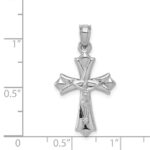 10k White Gold Reversible Crucifix /Cross Pendant - Image 3
