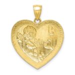 10K Diamond-Cut I LOVE YOU Heart Charm - Image 3