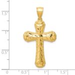 10K Diamond-cut Cross Pendant - Image 4