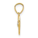 10K CZ Heart Pendant - Image 2