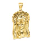 10K CZ Micropave Jesus Face Pendant - Image 3