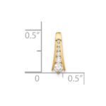 10K Polished CZ Fancy Chain Slide - Image 4