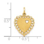 10k Heart Charm - Image 3