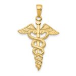 10k Caduceus Pendant