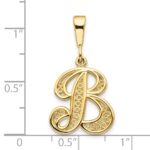 10k Filigree Initial B Pendant - Image 3