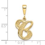10k Filigree Initial C Pendant - Image 3