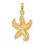10K Polished Open-Backed Starfish Pendant - Image 3