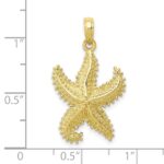 10K Polished Open-Backed Starfish Pendant - Image 4