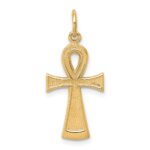 10k Solid Flat-Backed Ankh/Egyptian Cross Pendant