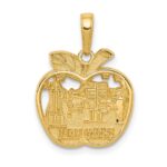 10k New York City Skyline in Apple Pendant