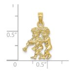 10K 3-D Gemini Zodiac Pendant - Image 3