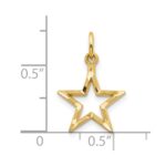 10K Diamond-Cut Flat Back Star Charm - Image 3