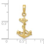 10k 3-D Anchor with Rope Pendant - Image 3