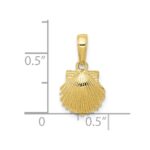 10k Scallop Shell Pendant - Image 4