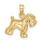 10k Schnauzer Dog Pendant - Image 3