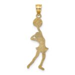 10K Cheerleader with Hand on Head Pendant - Image 3