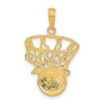 10K Swoosh Basketball and Net Pendant - Image 3