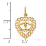 10k Heart Charm - Image 3