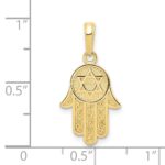 10K Hamsa W/Star Of David Pendant - Image 4