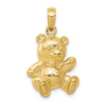 10K Teddy Bear Pendant
