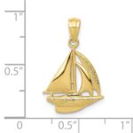10k Sailboat Pendant - Image 3