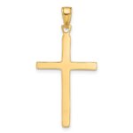 10K Polished Finish Accent Stick Cross Pendant - Image 4