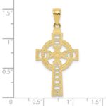 10K Celtic Cross w/Eternity Circle Pendant - Image 3