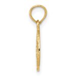 10K Star of David in Circle Frame Pendant - Image 2