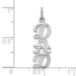 10K White Gold DAD Charm - Image 3