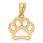 10K Dog Paw Pendant - Image 4