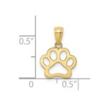 10K Dog Paw Pendant - Image 3