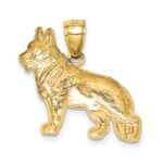 10K Diamond-cut German Shepard Pendant - Image 4
