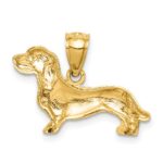 10K Diamond-cut Dachshund Pendant - Image 4