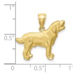 10K Diamond-cut Labrador Retriever Pendant - Image 3