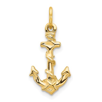 10k Anchor Pendant