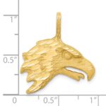 10k Solid Diamond-cut Eagle Head Charm - Image 3