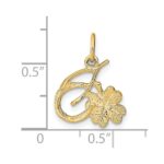 10K Solid Horseshoe Wishbone and Shamrock Charm - Image 3