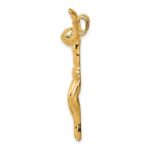 10k Solid Polished Corpus Pendant - Image 2