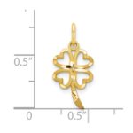 10k Four Leaf Clover Pendant - Image 3