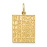 10k Solid Bingo Card Charm