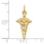 10k Solid Caduceus Charm - Image 3